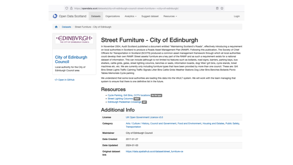 slide  of screenshot of website