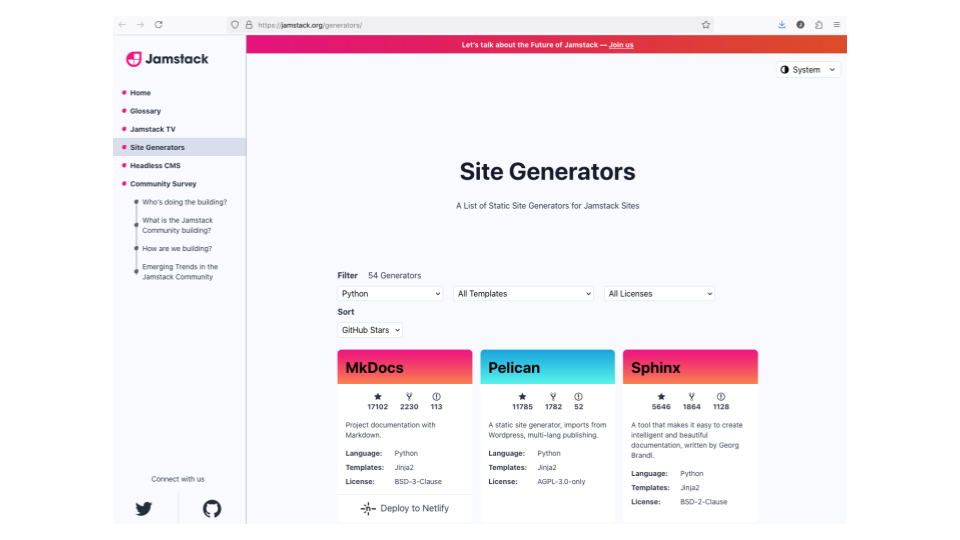 slide of screenshot of website